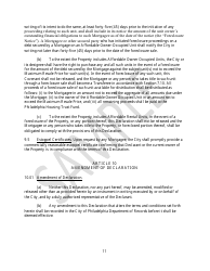 Declaration of Affordable Housing Covenants - Sample - City of Philadelphia, Pennsylvania, Page 11