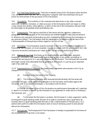 Declaration of Affordable Housing Covenants - Sample - City of Philadelphia, Pennsylvania, Page 15