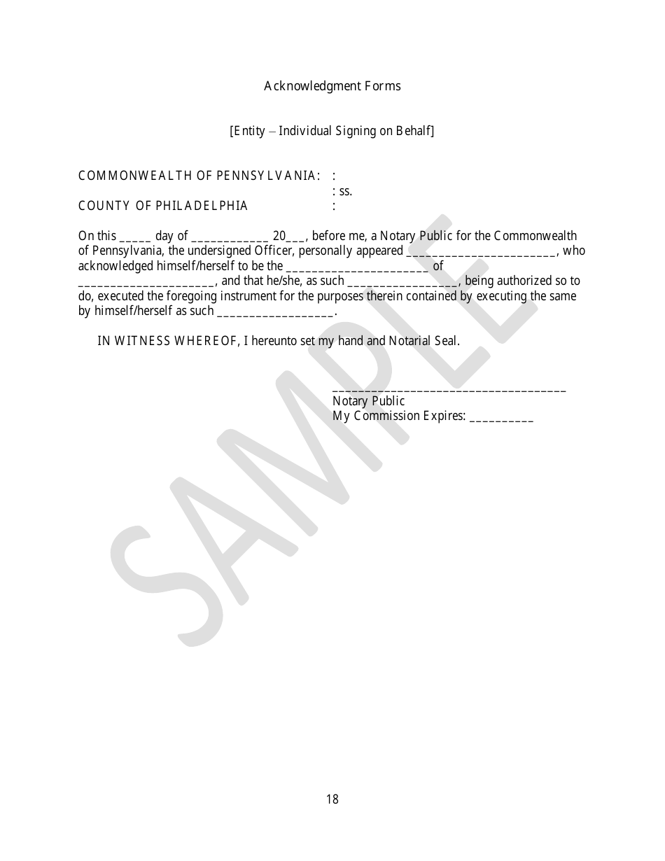 Declaration of Affordable Housing Covenants - Sample - City of Philadelphia, Pennsylvania, Page 18
