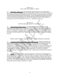 Declaration of Affordable Housing Covenants - Sample - City of Philadelphia, Pennsylvania, Page 4