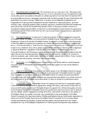 Declaration of Affordable Housing Covenants - Sample - City of Philadelphia, Pennsylvania, Page 8
