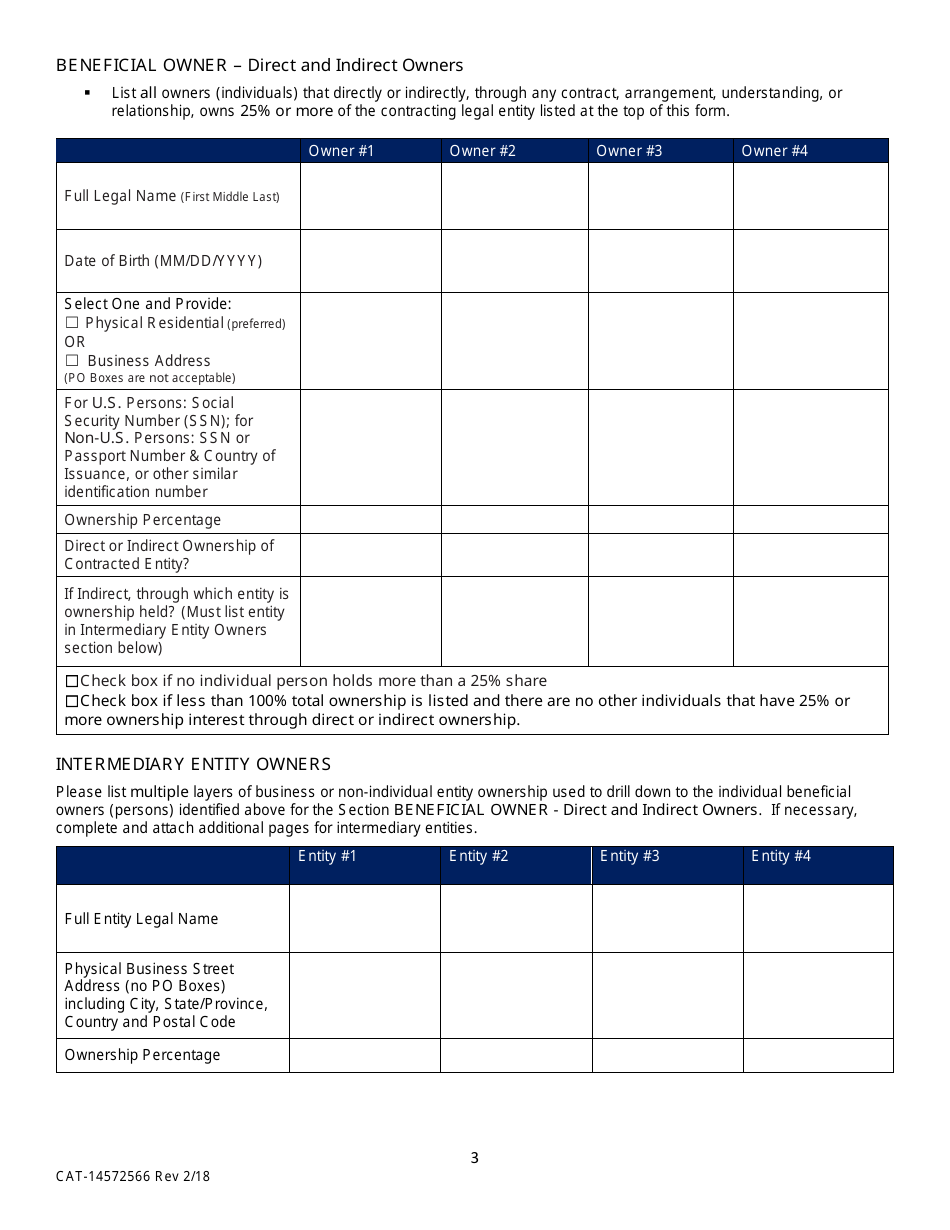 Form CAT-14572566 Customer Identification Questionnaire (Ciq) - Washington, Page 3
