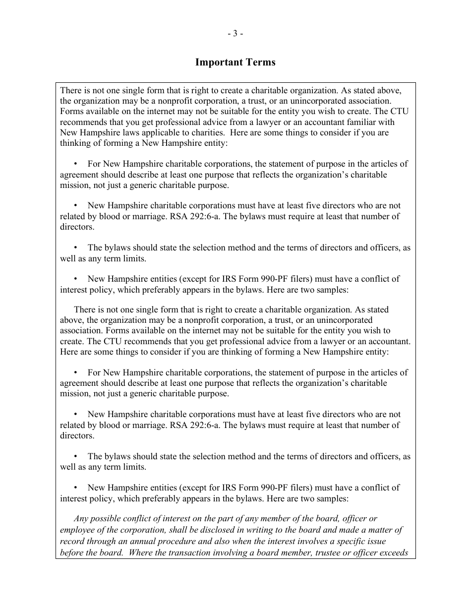 Instructions for Form NHCT-11 Application for Registration - New Hampshire, Page 3