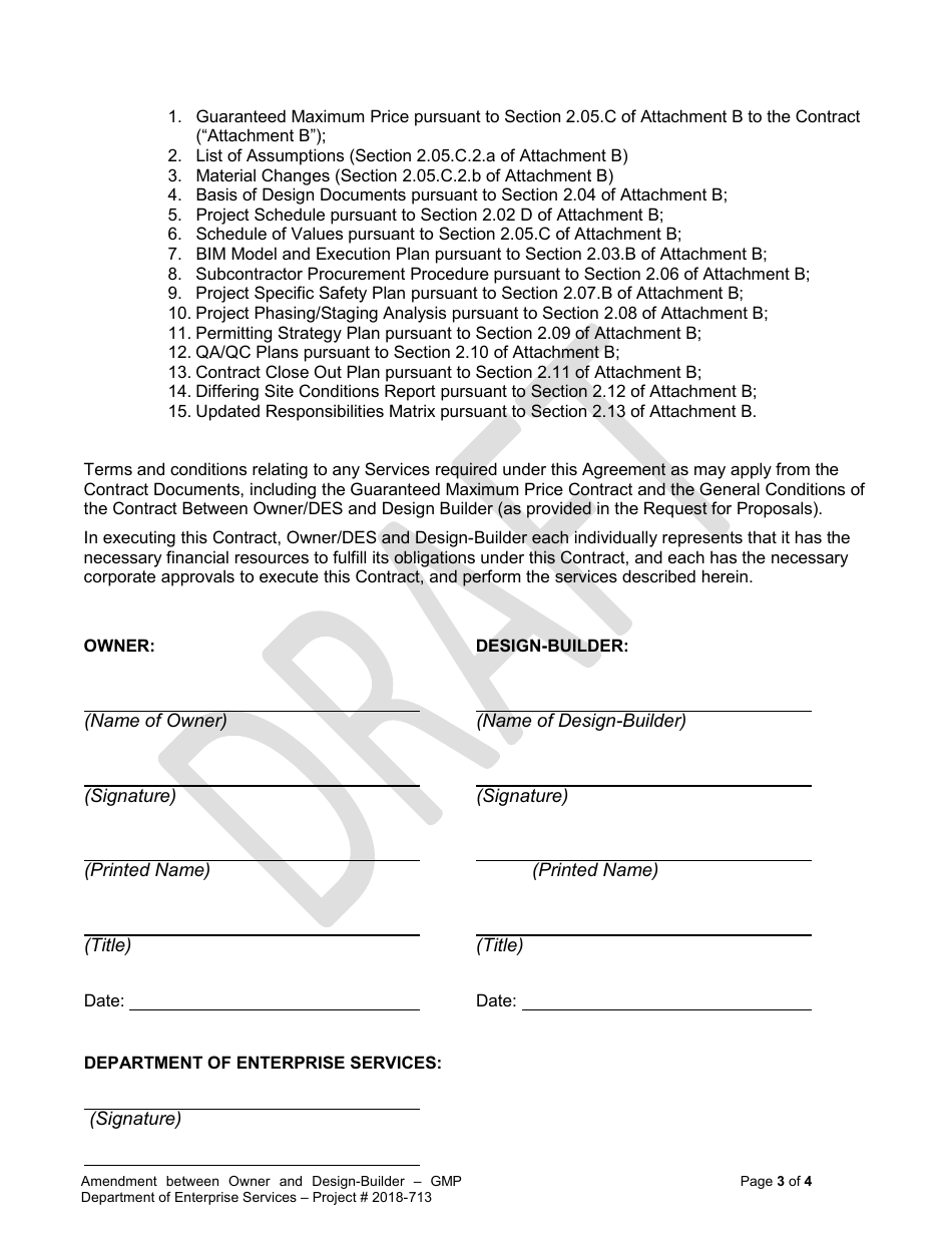 Attachment 1A Proposed Gmp Amendment to the Contract - Washington Center for Deaf and Hard of Hearing Youth - Academic  Pe Building - Washington, Page 5