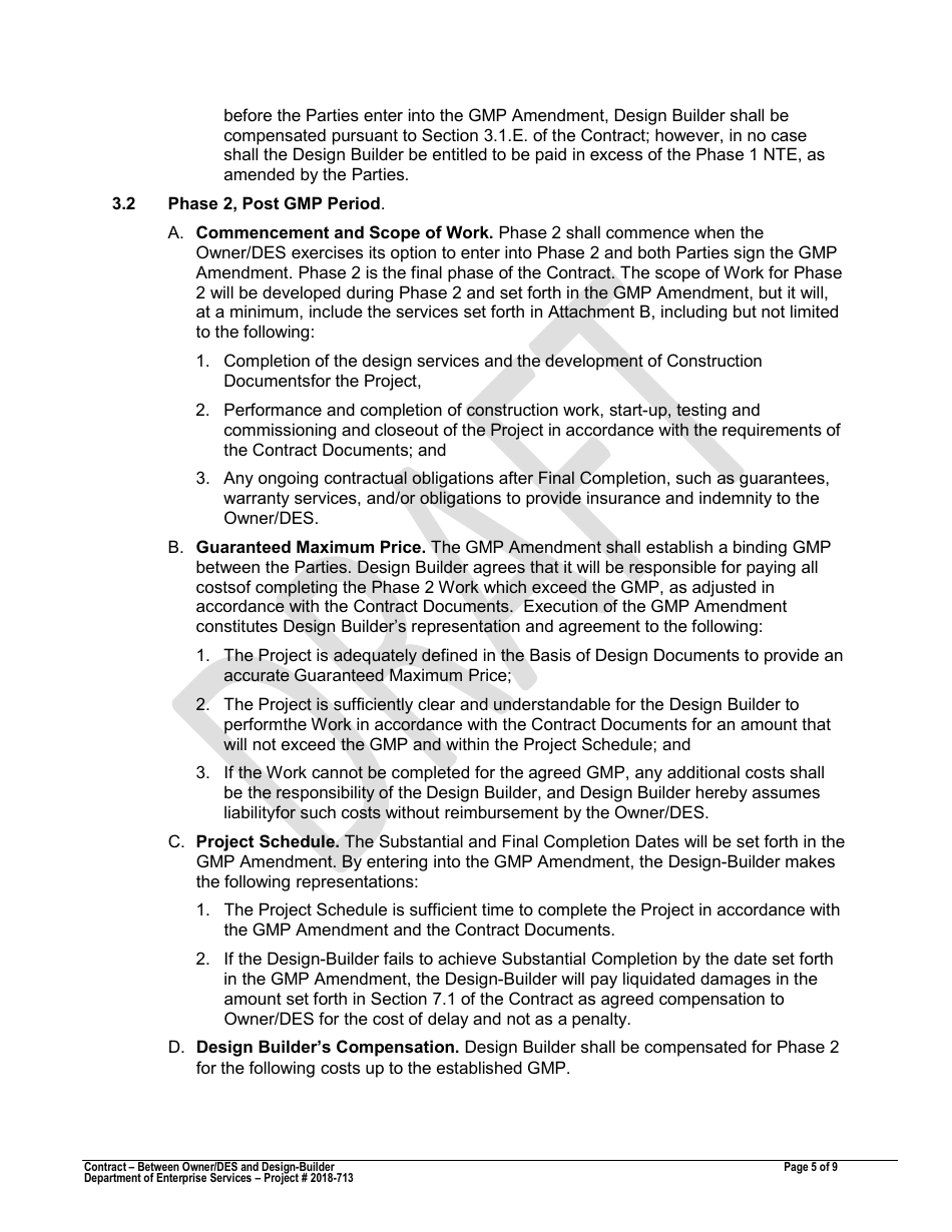 Attachment 1 Proposed Contract - Washington Center for Deaf and Hard of Hearing Youth - Academic  Pe Building - Draft - Washington, Page 6
