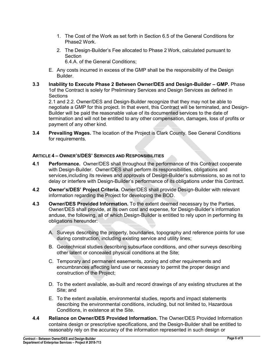 Attachment 1 Proposed Contract - Washington Center for Deaf and Hard of Hearing Youth - Academic  Pe Building - Draft - Washington, Page 7