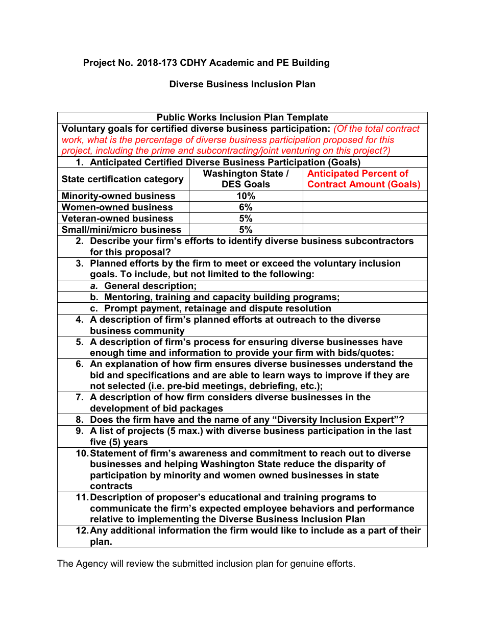 Attachment 10 Diverse Business Inclusion Plan - Washington Center for Deaf and Hard of Hearing Youth - Academic  Pe Building - Washington, Page 2