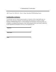 Attachment 12 Confidentiality Statement - Pierce College Stem Building - Washington, Page 2