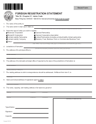 Foreign Registration Statement - Idaho