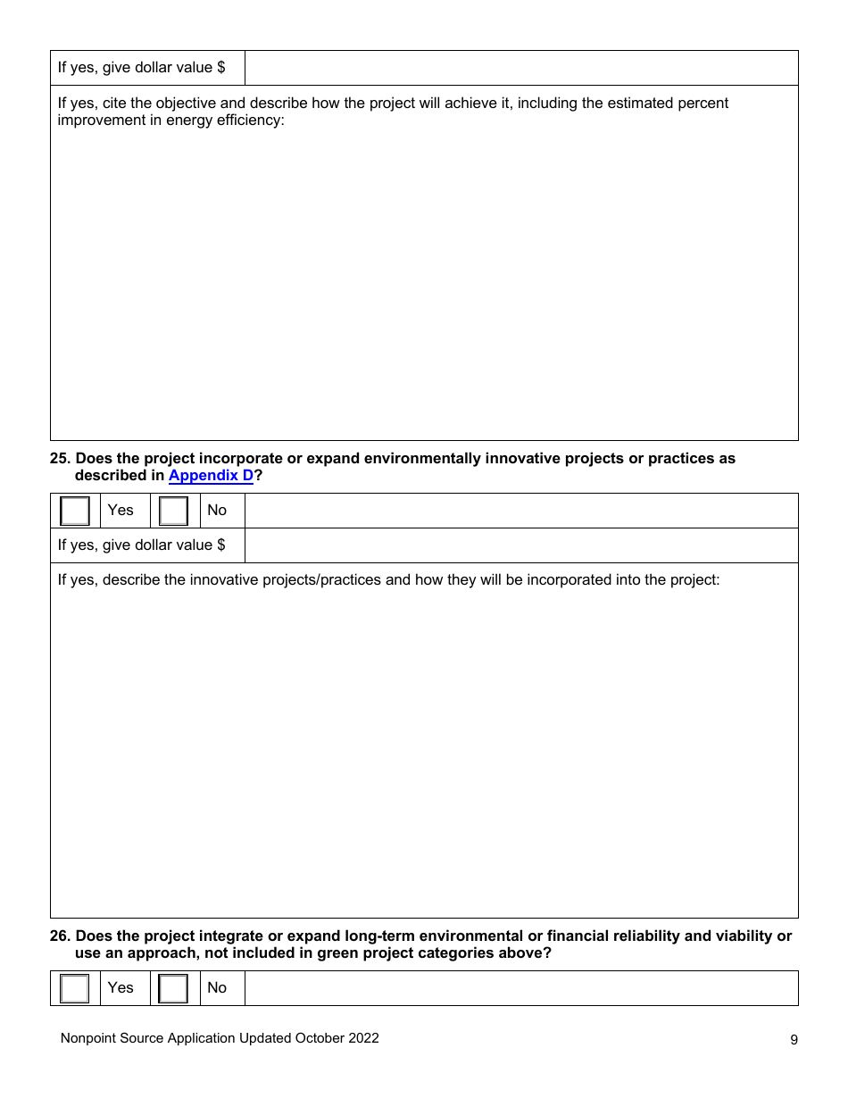 Nonpoint Source Project Long Application (Design and Construction Projects) - Clean Water State Revolving Fund - Oregon, Page 9