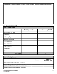 Point Source Project Loan Application (Design and Construction Projects) - Clean Water State Revolving Fund - Oregon, Page 17