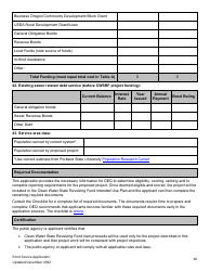 Point Source Project Loan Application (Design and Construction Projects) - Clean Water State Revolving Fund - Oregon, Page 18