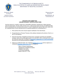 Document preview: Insurer Request Certification - Massachusetts