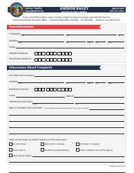 Document preview: Canine Cruelty Complaint Form - Missouri