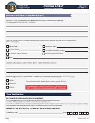 Identity Theft Complaint Form - Missouri, Page 4