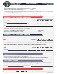Document preview: Charitable Organization Annual Report Form - Missouri
