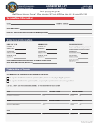 Document preview: Nonprofit Corporation Notice of Dissolution - Missouri