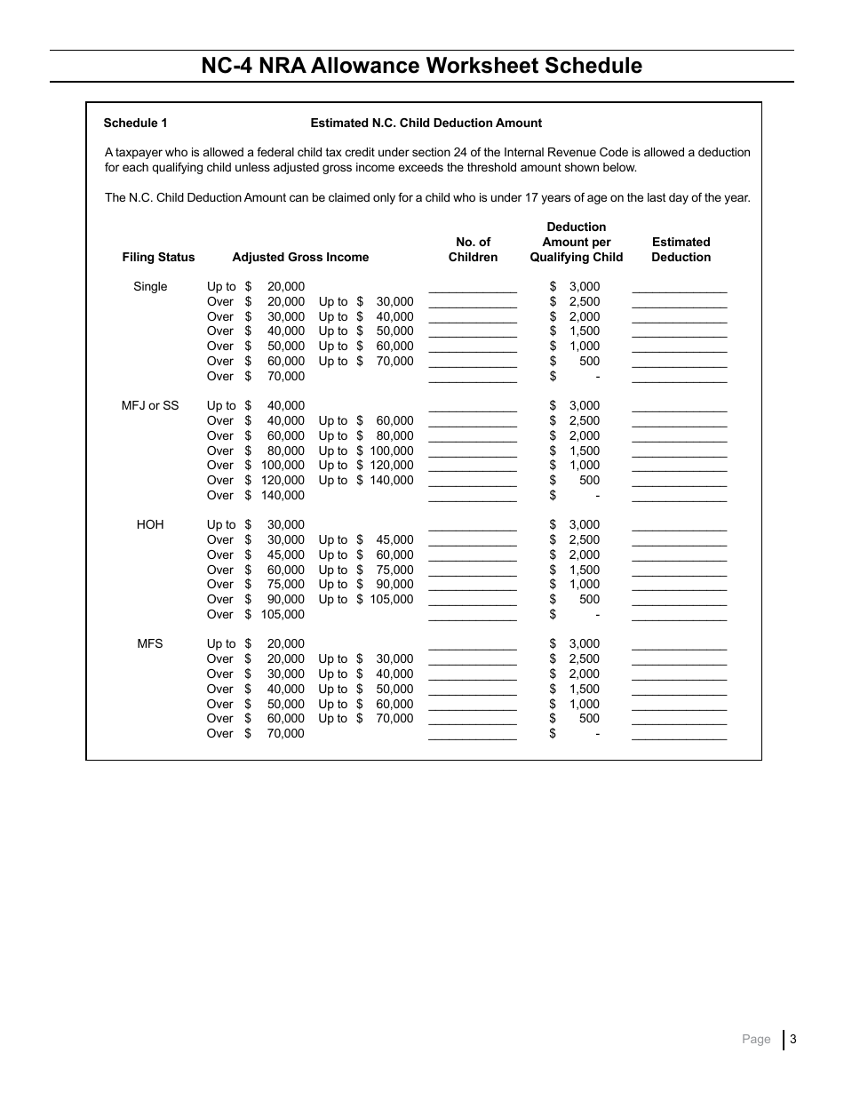 Form NC4 NRA Download Printable PDF or Fill Online Nonresident Alien