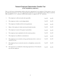 Telework Suitability Tool - Washington, Page 4