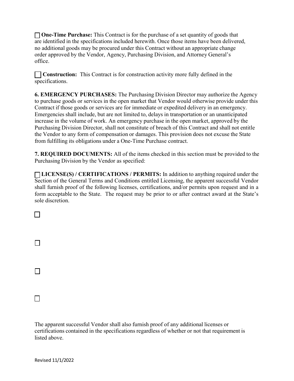 West Virginia Purchasing Master Terms and Conditions - Fill Out, Sign ...