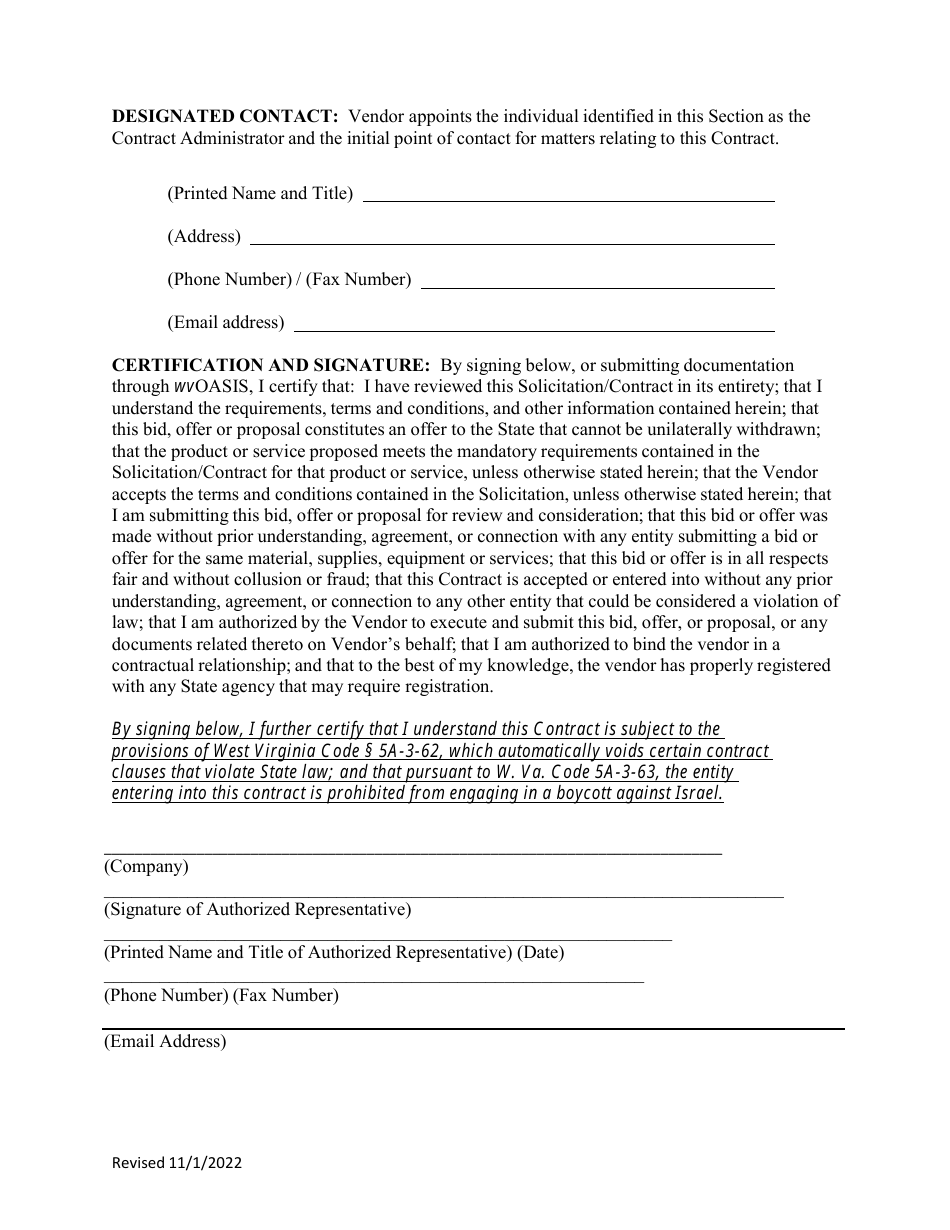 West Virginia Purchasing Master Terms and Conditions - Fill Out, Sign ...