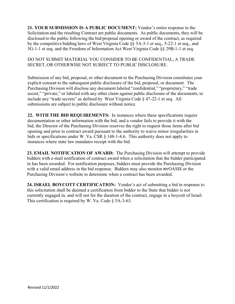 Purchasing Master Terms and Conditions - West Virginia, Page 6