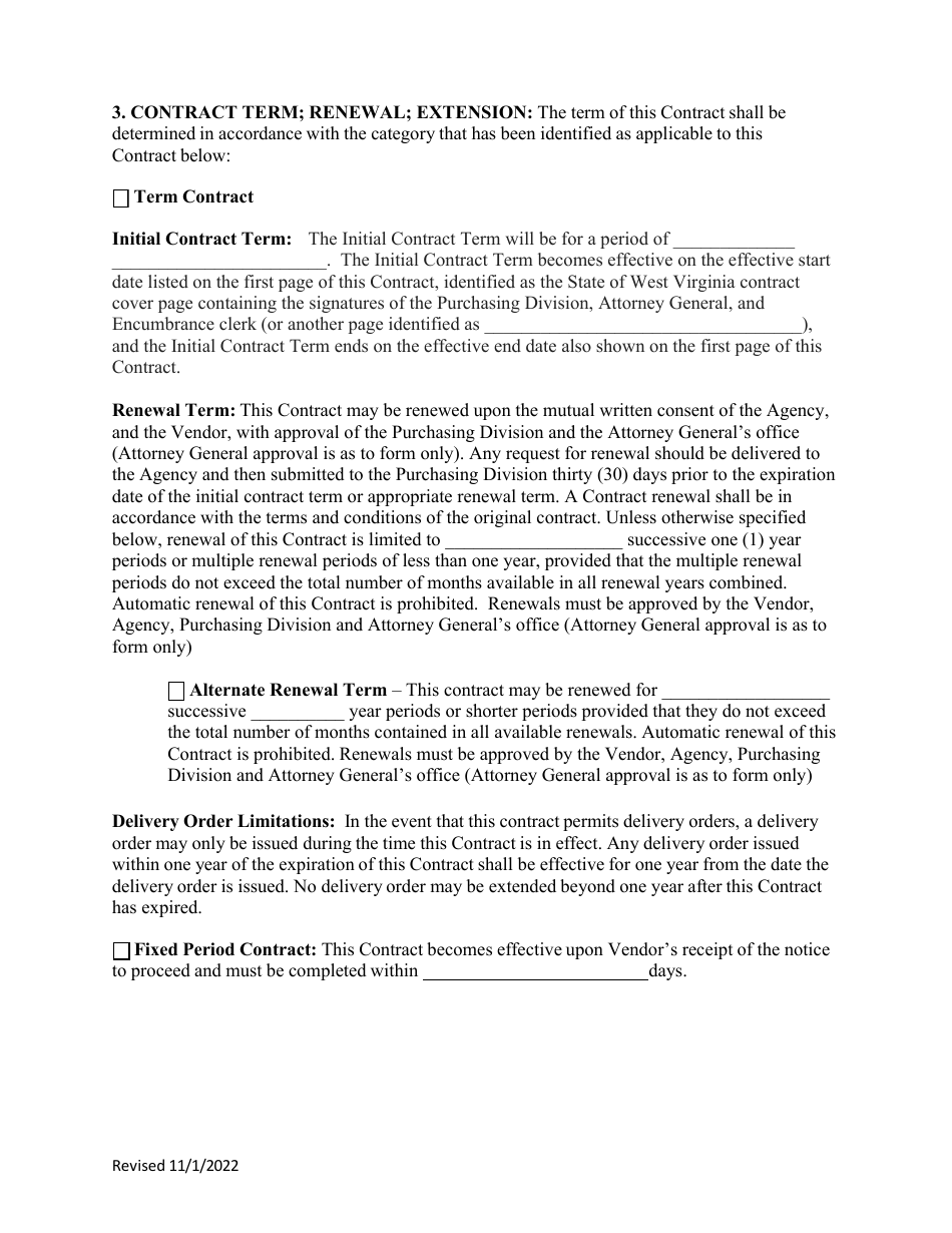 Purchasing Master Terms and Conditions - West Virginia, Page 8