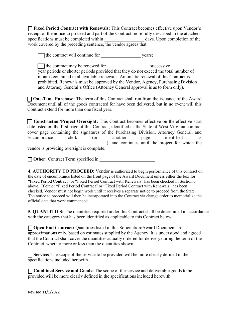 West Virginia Purchasing Master Terms and Conditions - Fill Out, Sign ...