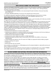 Form CMS-855O Medicare Enrollment Application - Registration for Eligible Ordering and Referring Physicians and Non-physician Practitioners, Page 2