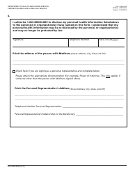 Form CMS-10106 1-800-medicare Authorization to Disclose Personal Health Information Form, Page 6