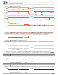 Additional Employment Request Form - City and County of San Francisco, California, Page 2