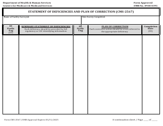 Form CMS-2567 Statement of Deficiencies and Plan of Correction, Page 2