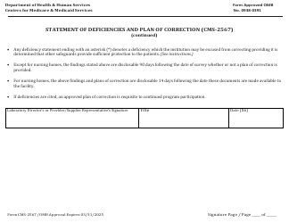 Form CMS-2567 Statement of Deficiencies and Plan of Correction, Page 3