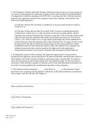Form FMC-133A Guaranty in Respect of Liability for Nonperformance, Page 2