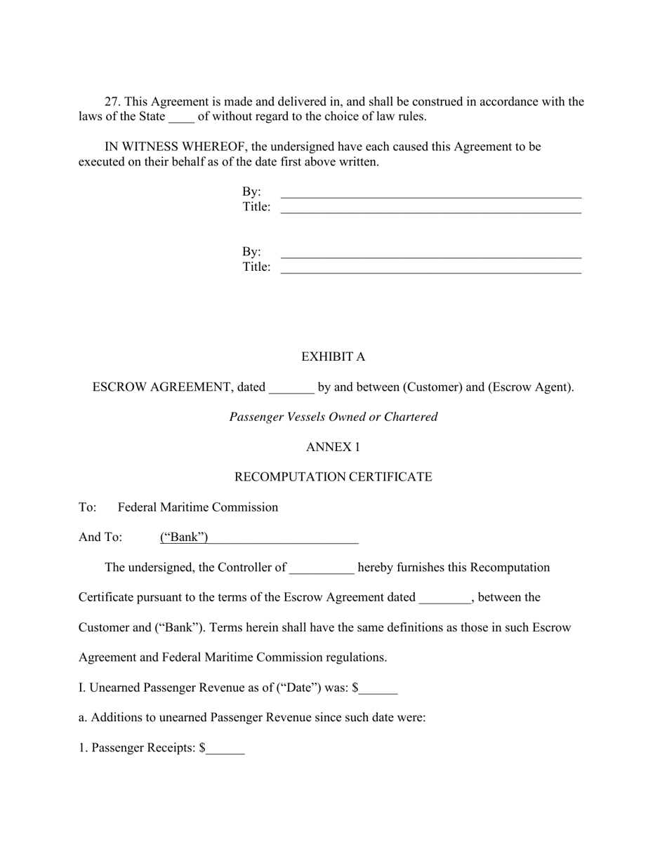 Escrow Agreement - Fill Out, Sign Online and Download PDF | Templateroller