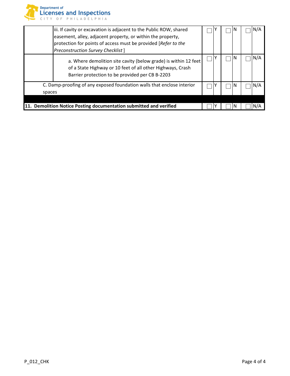 Form P_012_CHK - Fill Out, Sign Online and Download Printable PDF, City ...