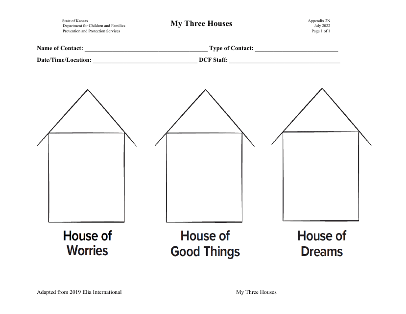 Appendix 2N My Three Houses - One Page - Kansas