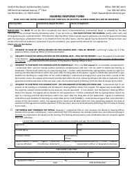 Hearing Response Form - County of San Bernardino, California