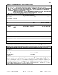 Form DBPR LA1 Landscape Architect Application for Licensure: Examination - Florida, Page 7