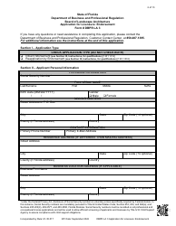 Form DBPR LA3 Landscape Architect Application for Licensure: Endorsement - Florida, Page 2