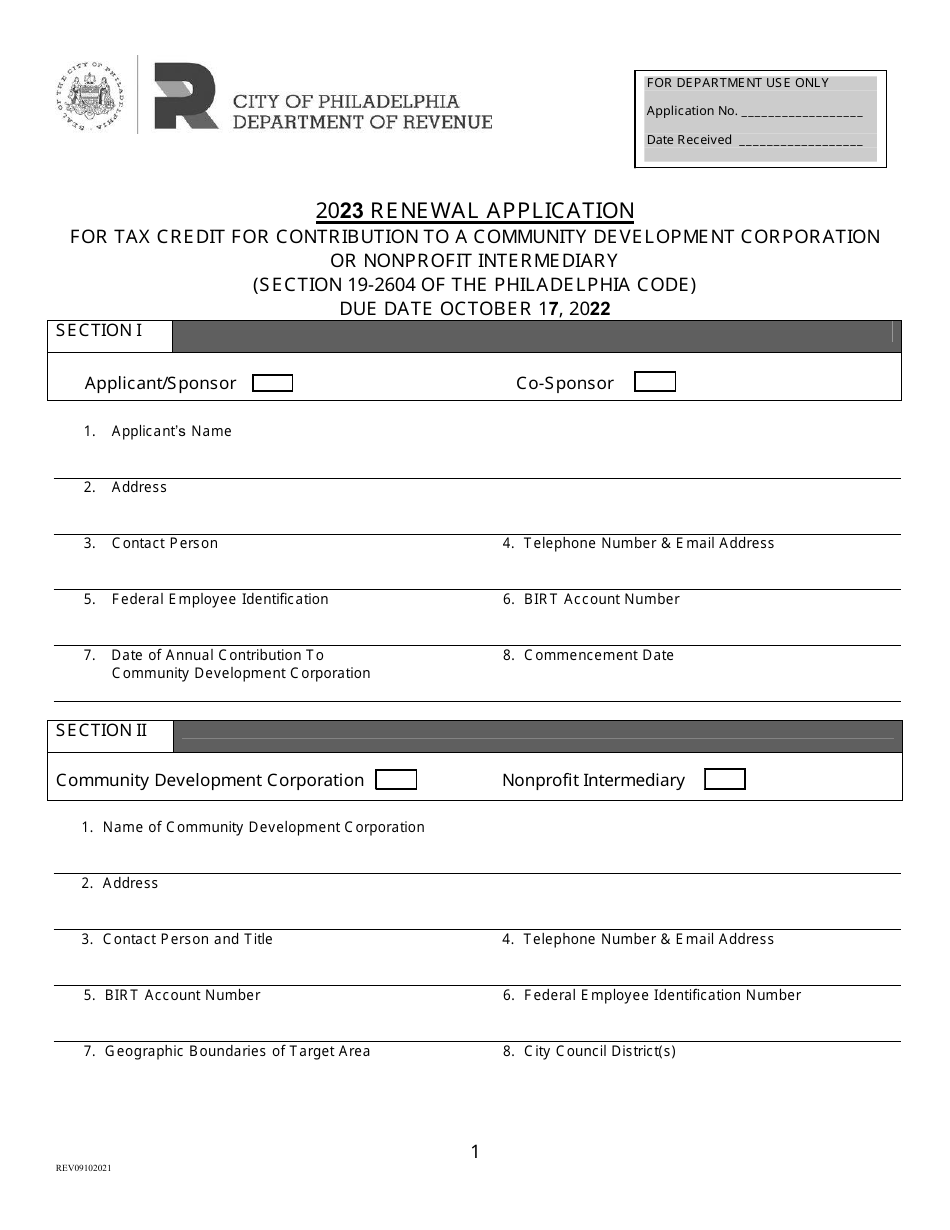 2023 City of Philadelphia, Pennsylvania Community Development ...