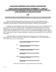 Community Development Corporation Tax Credit Renewal Application - City of Philadelphia, Pennsylvania, Page 7