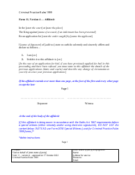 Form 11 Affidavit - Queensland, Australia