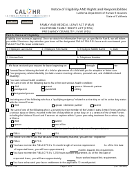 Document preview: Form CALHR752 Notice of Eligibility and Rights and Responsibilities - California