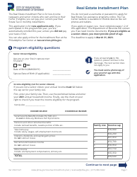 Real Estate Installment Plan - City of Philadelphia, Pennsylvania