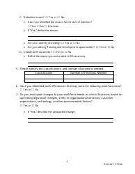 Workforce Planning Survey Development Tool - California, Page 2
