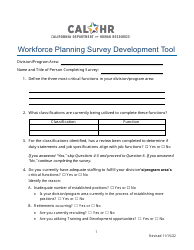 Document preview: Workforce Planning Survey Development Tool - California