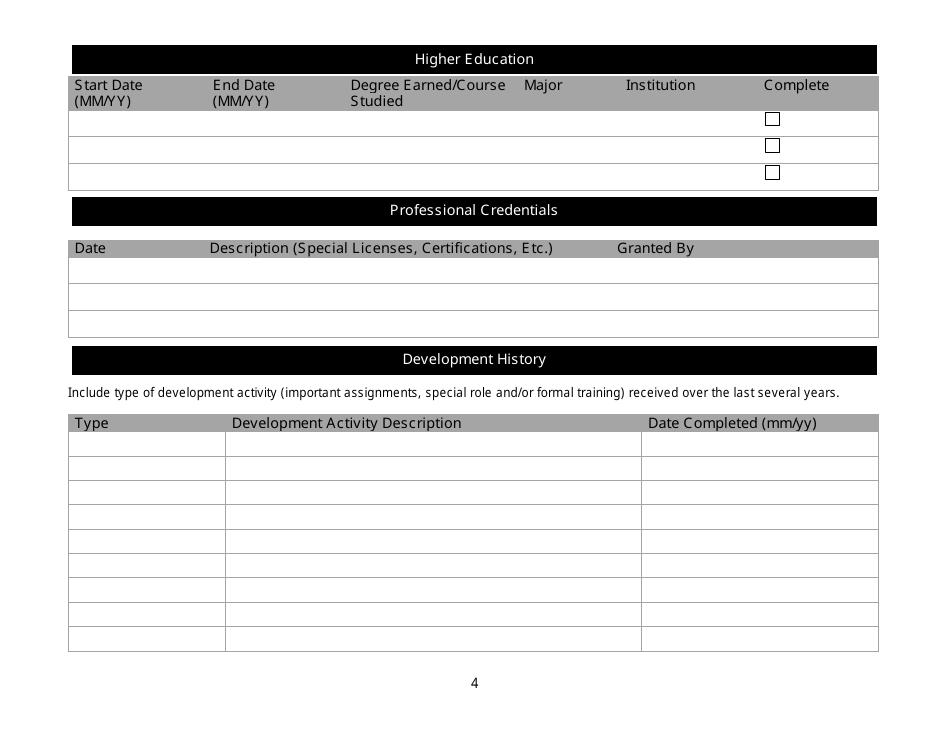 Candidate Application - California, Page 4