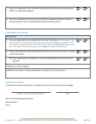 Form AGR-2383 Grant Program Accounting System &amp; Financial Capability Questionnaire - Washington, Page 2