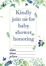 Document preview: Baby Shower Invitation Template - Flowers